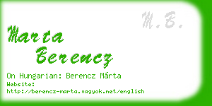 marta berencz business card